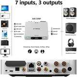 FIIO AIRAMP All-in-One Desktop Amplifier, ES9020Q DAC, XMOS XU316, 120W×2 Class D Power Amp, Bluetooth 5.0, USB Optical Coaxial Input, Subwoofer Output Black
