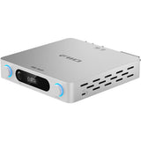 FIIO AIRAMP All-in-One Desktop Amplifier, ES9020Q DAC, XMOS XU316, 120W×2 Class D Power Amp, Bluetooth 5.0, USB Optical Coaxial Input, Subwoofer Output -Silver