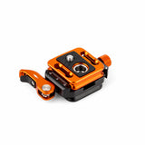 Lever/Twist Clamp Universal Adapter w/Plate to convert to Arca, with Arca Base Blk/Copper