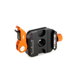 Lever/Twist Clamp Universal Adapter w/Plate to convert to Arca, with Arca Base Blk/Copper