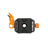 Lever/Twist Clamp Universal Adapter w/Plate to convert to Arca, with Arca Base Blk/Copper