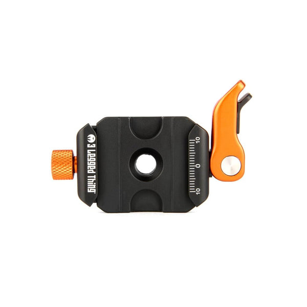 Lever/Twist Clamp Universal Adapter wo/Plate to convert to Arca, with Arca Base Blk/Copper