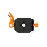 Lever/Twist Clamp Universal Adapter wo/Plate to convert to Arca, with Arca Base Blk/Copper
