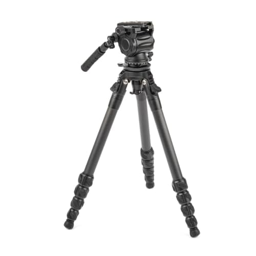 3 Legged Thing WES Carbon Fibre Levelling Base Tripod & AirHed Creata - Darkness