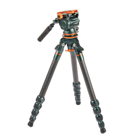 3 Legged Thing WES Carbon Fibre Levelling Base Tripod & AirHed Creata - Slate Grey