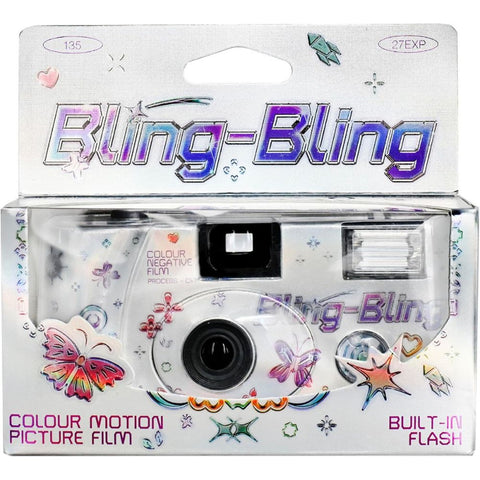 Retocolor Bling-Bling 400 35mm Disposable Film Camera 27EXP, ISO400, Color Negative Film, Focus Free, Easy to Use, Built in Flash, Single Use (Film and Battery Included)
