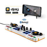 Hercules DJControl Mix DJ Software Controller with Algoriddim Djay App Bundle with Hercules HDP DJ45 Closed-Back, Over-Ear DJ Headphones