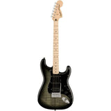 Squier Affinity Series Stratocaster FMT Electric Guitar, Black Burst, Maple Fingerboard