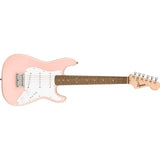 Squier Mini Stratocaster Electric Guitar, Shell Pink, Laurel Fingerboard
