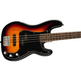 Squier by Fender Precision Bass Guitar Kit, Affinity Series, Laurel Fingerboard, 3-Color Sunburst Bundle with Fender Guitar Stand, Height-Adjustable with Sturdy Metal