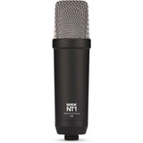 RODE NT1 Signature Series Large-Diaphragm Condenser Microphone (Black) Bundle with MS-5230F Tripod Microphone Stand with Fixed Boom and Polsen Studio Monitor Headphones