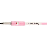 Fender Hello Kitty Instrument Cable, 18.6ft Guitar Cable, Pink (Pair)