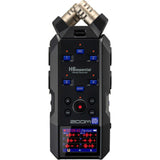 Zoom H6essential 6-Track 32-Bit Float Portable Audio Recorder Bundle with Zoom ZDM-1 Podcast Mic Pack, 32GB Ultra UHS-I microSDHC Memory Card, and Kellards Cleaning Pack