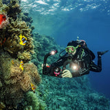 Sea Dragon Duo 6000F Color Boost Set for Underwater Photos and Video, Two Powerful 3000 Lumen Lights, Adjust Color Temperature and Brightness Control