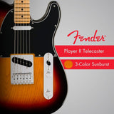 Fender Player II Telecaster Electric Guitar - 3-color Sunburst with Maple Fingerboard