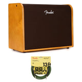 Fender Acoustic 100 Guitar Amplifier Bundle with Fender Joe Strummer Instrument Cable, Straight/Straight, Drab Green, 13ft