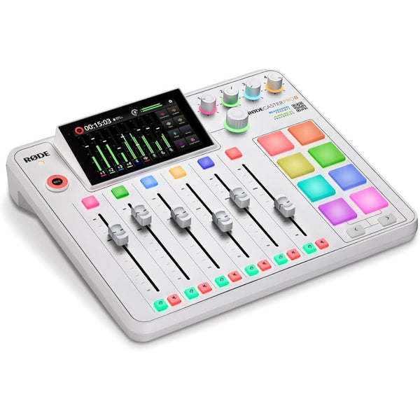 RØDE RØDECaster Pro II All-in-One Production Solution for Podcasting, Streaming, Music Production and Content Creation (White)