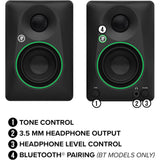 Mackie CR3.5BT Creative Reference Powered 3.5" Studio Monitors with Bluetooth (Pair, Black)