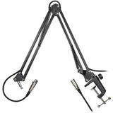 Audio-Technica AT2035PK Studio Condenser Microphone Pack with ATH-M20x Headphones and Cabled Boom Arm