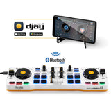 Hercules DJControl Mix DJ Software Controller with Algoriddim Djay App Bundle with Hercules HDP DJ45 Closed-Back, Over-Ear DJ Headphones