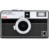 KODAK EKTAR H35N Half Frame Film Camera Bundle with Kodak Ultramax 400/24EXP 35mm Roll Film (Striped Black)