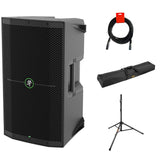 Mackie Thump210XT Enhanced 1,400-watt 10-inch Powered Speaker Bundle with Auray Speaker Stand Bag 51" Interior (Black), Auray SS-4420 Steel Speaker Stand and XLR- XLR Cable