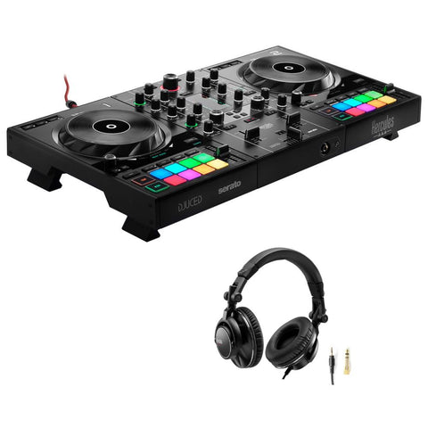 Hercules DJControl Inpulse 500 DJ Software Controller Bundle with Hercules HDP DJ60 Closed-Back, Over-Ear DJ Headphones