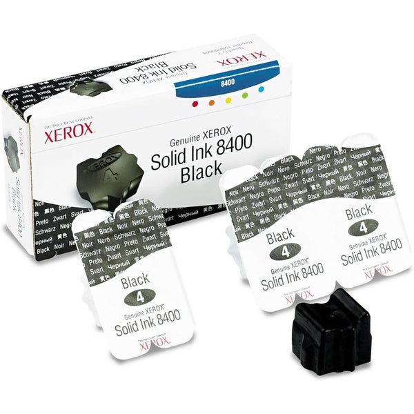 Xerox Black Solid Ink, 3 Sticks/Box, Total Box Yield 3400 (108R00604)