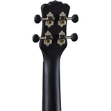 Luna Vintage Mahogany Soprano Ukulele, Black Satin