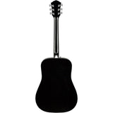 Fender Acoustic Guitar FA-125 Dreadnought Black Bundle with Fender Classic Celluloid Guitar Picks 12-Pack, Fender Logo Guitar Strap 2in Black with White Logo, Fender Flash Guitar Tuner