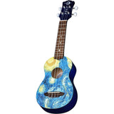 Luna Guitars Starry Night, 4-String Soprano Ukulele with Gigbag (UKE STR S)