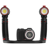 Sea Dragon Duo 6000F Color Boost Set for Underwater Photos and Video, Two Powerful 3000 Lumen Lights, Adjust Color Temperature and Brightness Control