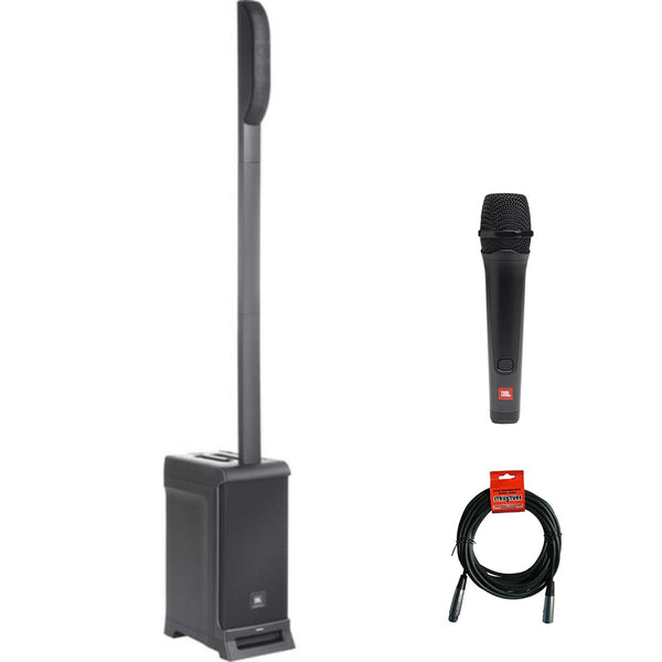 JBL IRX ONE 1300W Powered Column Array PA System with Mixer and Bluetooth Streaming Bundle with JBL Wired Dynamic Vocal Mic and XLR Cable