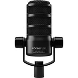 RODE PodMic USB and XLR Dynamic Broadcast Microphone Bundle with Auray BAI-2N Two-Section Broadcast Arm with Internal Springs