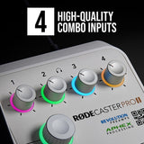 RØDE RØDECaster Pro II All-in-One Production Solution for Podcasting, Streaming, Music Production and Content Creation (White)