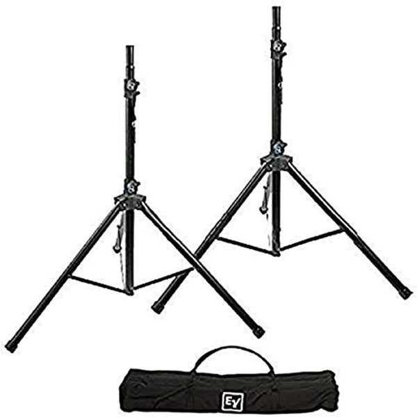 Electro Voice TSP 1 Aluminum Tripod Speaker Stand Pair With Carry Bag