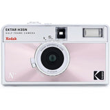 KODAK EKTAR H35N Half Frame Film Camera Bundle with Kodak Ultramax 400/24EXP 35mm Roll Film (Glazed Pink, Bundle)