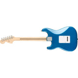 Fender Squier Affinity Series Stratocaster Electric Guitar Kit, Lake Placid Blue, Maple Fingerboard Bundle with Fender Guitar Stand, Height-Adjustable with Sturdy Metal