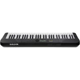 NUX NEK-100 Digital Keyboard, 61 Keys with Touch Response Bluetooth Connection Bundle with FP-S1L Universal Sustain Pedal and Polsen Studio Monitor Headphones