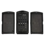 Fender Passport Conference Series 2 Portable 175W Powered PA System Bundle with Fender Compact Speaker Stands, with Bag, P-52S Microphone Kit and Professional Series Cable 15'