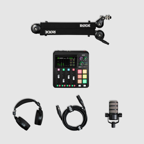 RODE RODECaster Duo Podcasting Kit with PodMic & Studio Boom/Arm