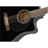 Fender CD-60SCE Dreadnought Cutaway Acoustic Electric Guitar, with 2-Year Warranty, Fishman Pickup and Preamp System, Black