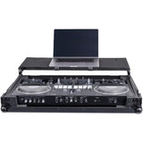 Headliner Flight Case with Laptop Platform and Wheels for Pioneer DJ DDJ-REV7 (Pitch Black)