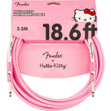 Fender Hello Kitty Instrument Cable, 18.6ft Guitar Cable, Pink