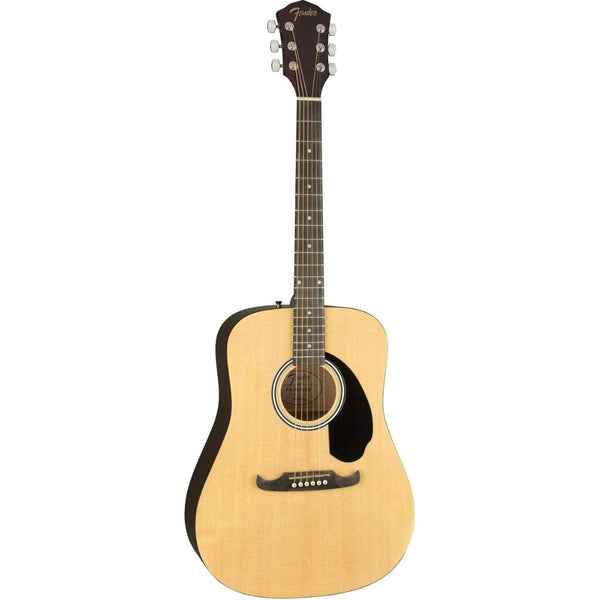 Fender Acoustic Guitar with Guitar Bag, with 2Year- Warranty, FA-125 Dreadnought with Alloy Steel Strings, Glossed Natural Finish, Basswood Construction