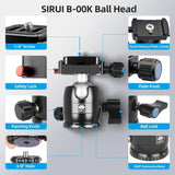 Sirui B-00 Series Mini Ball Head (Black)