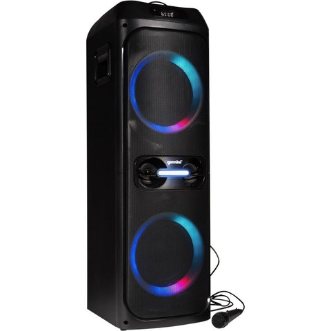 Gemini Sound GHK-2800-4800W Party Speaker with Bass Boost, LED Lights & Voice-Changing Effects, Bluetooth Karaoke, Includes Microphone & Remote