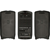 Fender 6944000000 Passport Venue Series 2 Portable Powered PA System Bundle with Fender P-52S Microphone Kit, Black