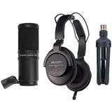 Zoom H6essential 6-Track 32-Bit Float Portable Audio Recorder Bundle with Zoom ZDM-1 Podcast Mic Pack, 32GB Ultra UHS-I microSDHC Memory Card, and Kellards Cleaning Pack