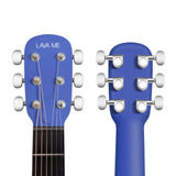 LAVA ME PLAY Smart HILAVA 2.0 36' Deep Blue/Frost White Bundle with Classic Celluloid Guitar Pick 351 Shape Medley 12-Pack, Rok-It Tripod Guitar Stand, Kopul Premium 3000 Male Instrument Cable